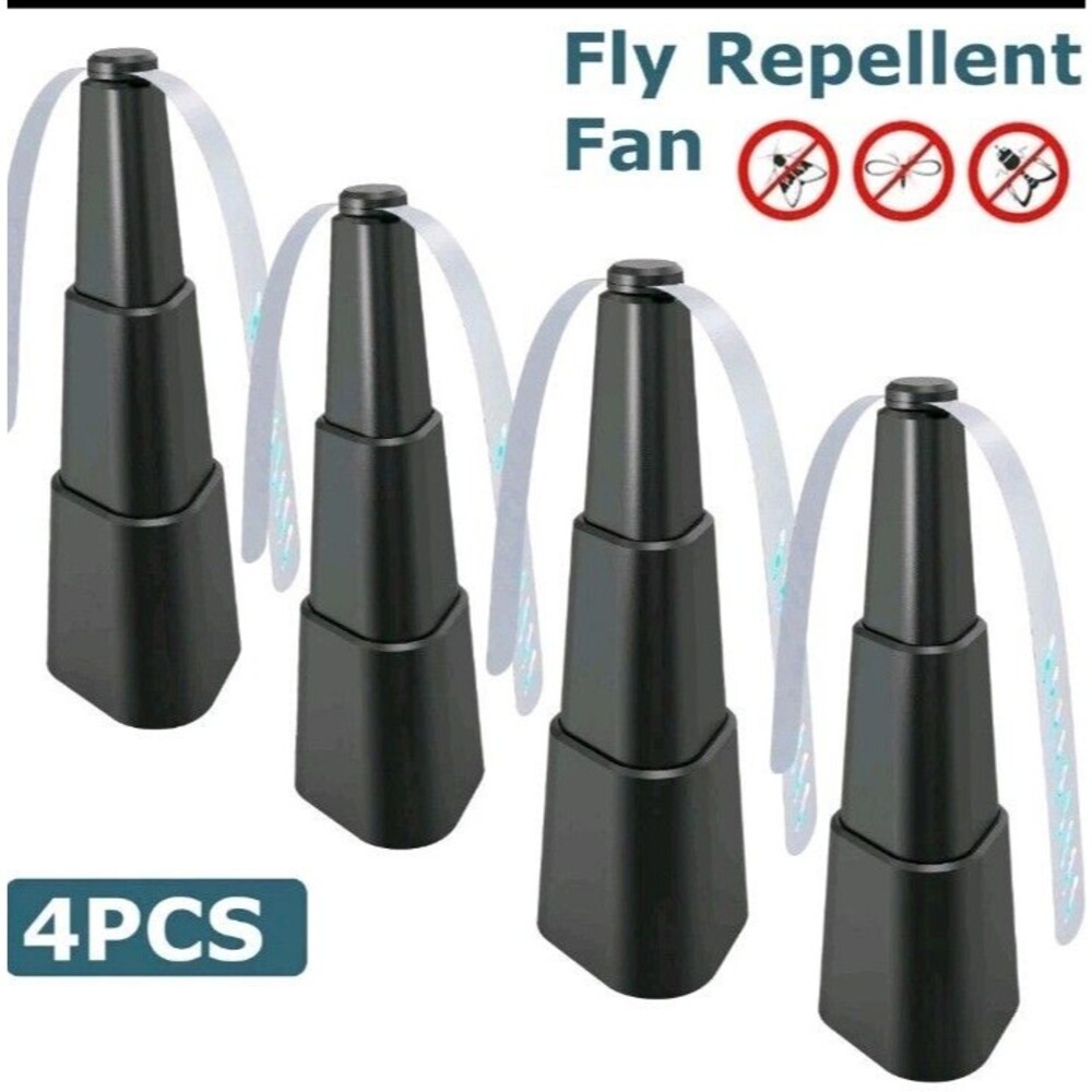 iMountek 4PCS Battery Powered Fly Repellent Fan for BBQ Picnic Tables Soft Blade